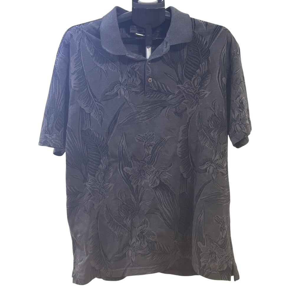 Caribbean Joe Hawaiian Gray Polo Men's size XL